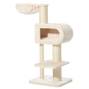 Katzenbaum Tove [128 cm] von Nobby, cream-farbener Katzen-Kratzbaum